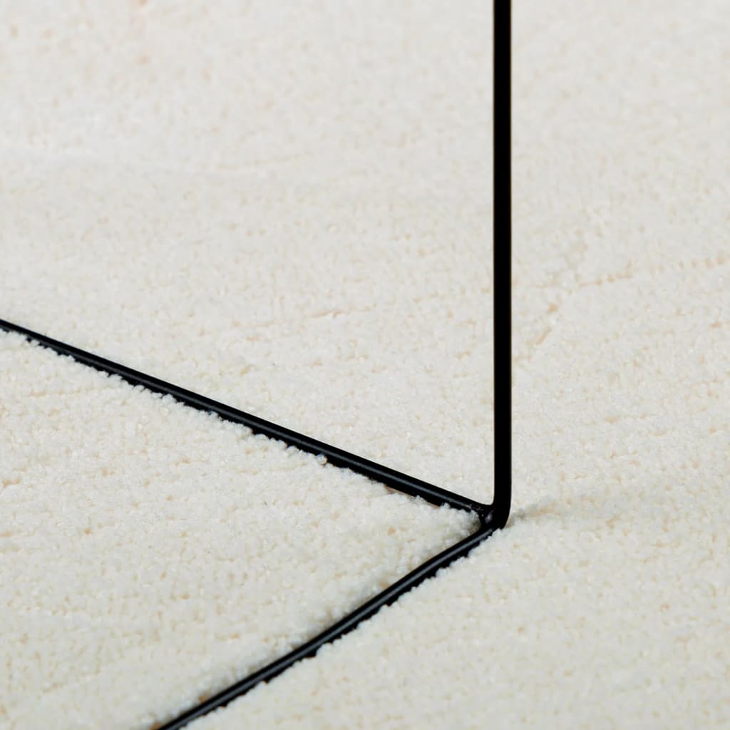 vidaXL Tapis OVIEDO Poils courts Crème 240x240 cm