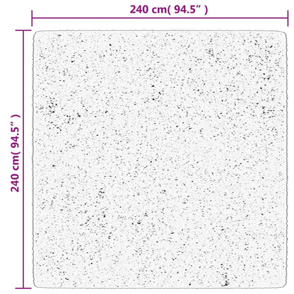vidaXL Tapis OVIEDO Poils courts Crème 240x240 cm