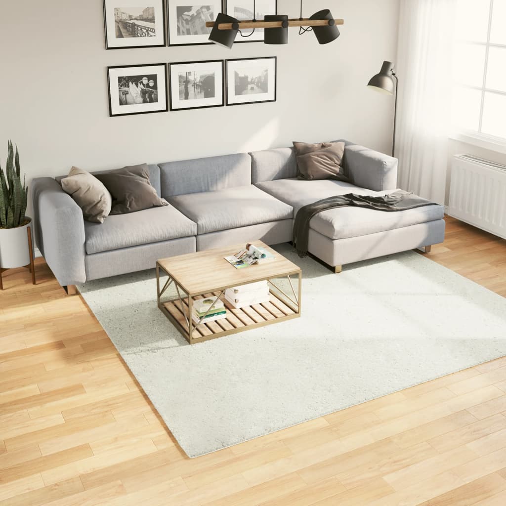 vidaXL Tapis OVIEDO Poils courts Crème 240x240 cm