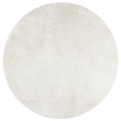 vidaXL Teppich OVIEDO Kurzflor Creme Ø 200 cm