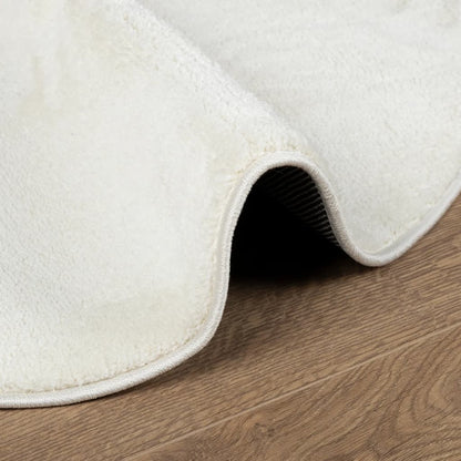 vidaXL Teppich OVIEDO Kurzflor Creme Ø 200 cm