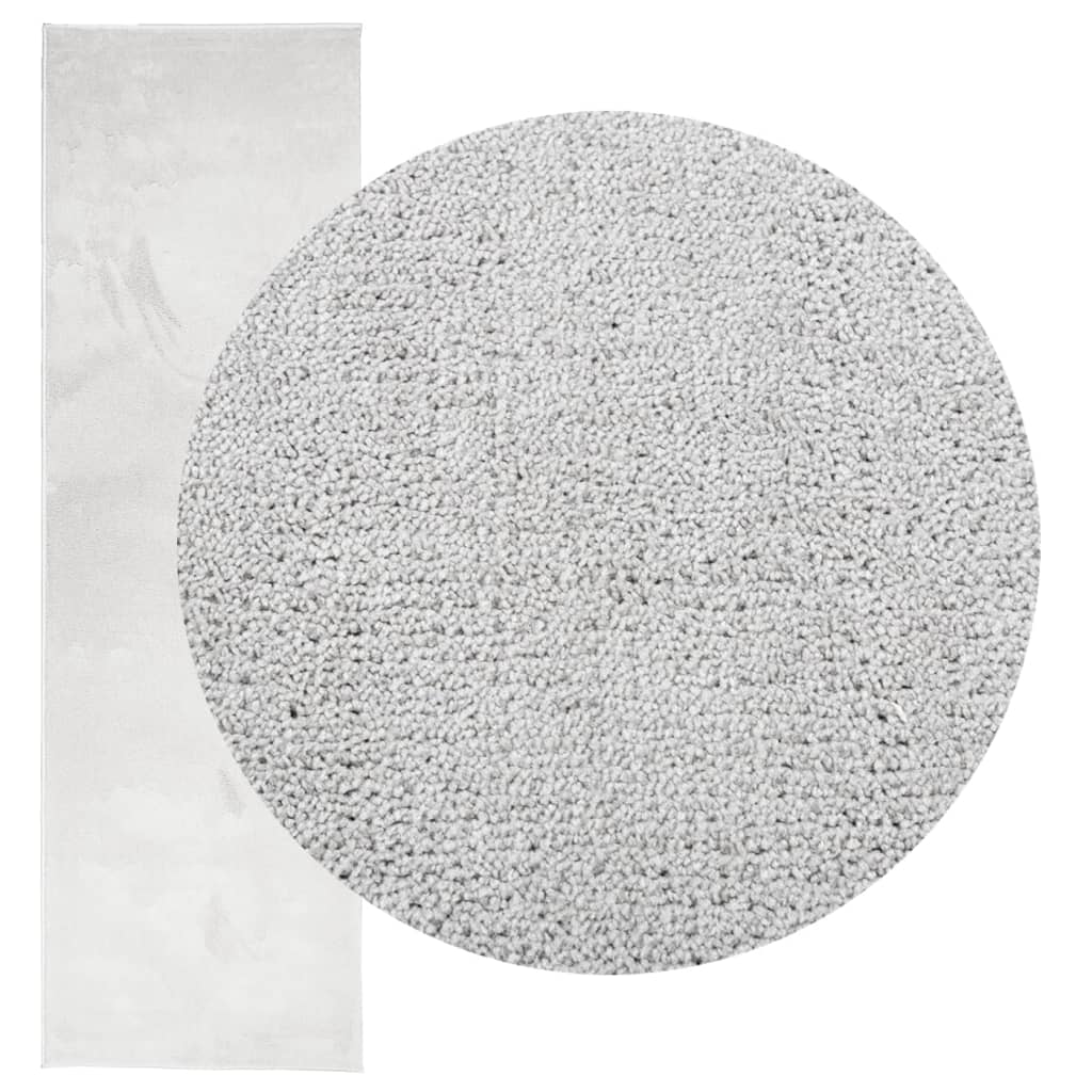 vidaXL Tapis OVIEDO Poil court Gris 80x250 cm