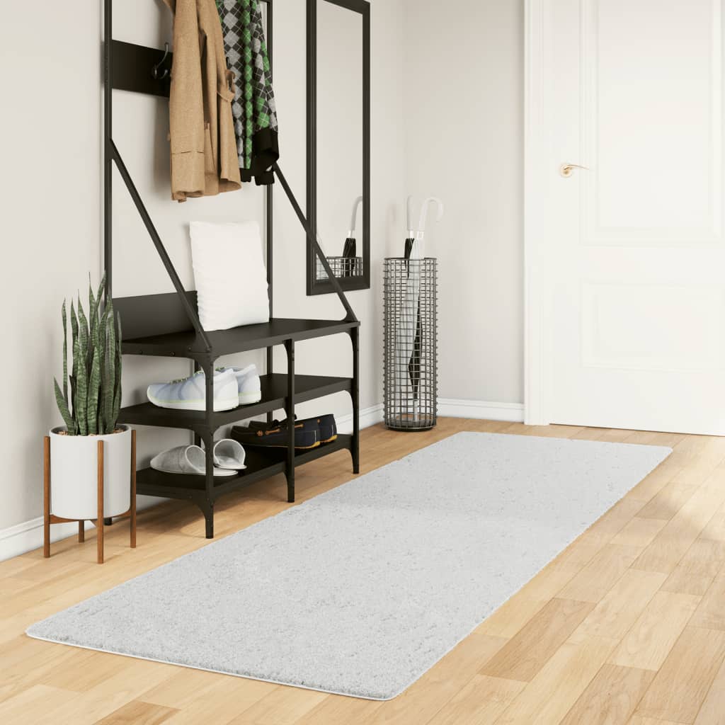 vidaXL Tapis OVIEDO Poil court Gris 80x250 cm