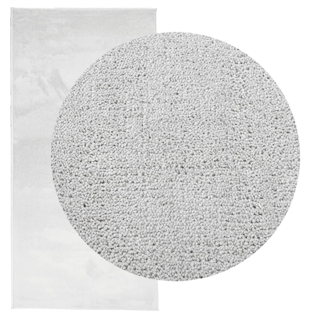 vidaXL Teppich OVIEDO Kurzflor Grau 100x200 cm
