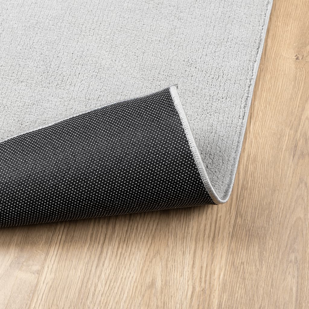 vidaXL Teppich OVIEDO Kurzflor Grau 120x170 cm