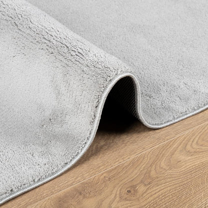 vidaXL Teppich OVIEDO Kurzflor Grau 120x170 cm