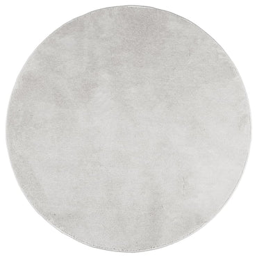 vidaXL Teppich OVIEDO Kurzflor Grau Ø 100 cm