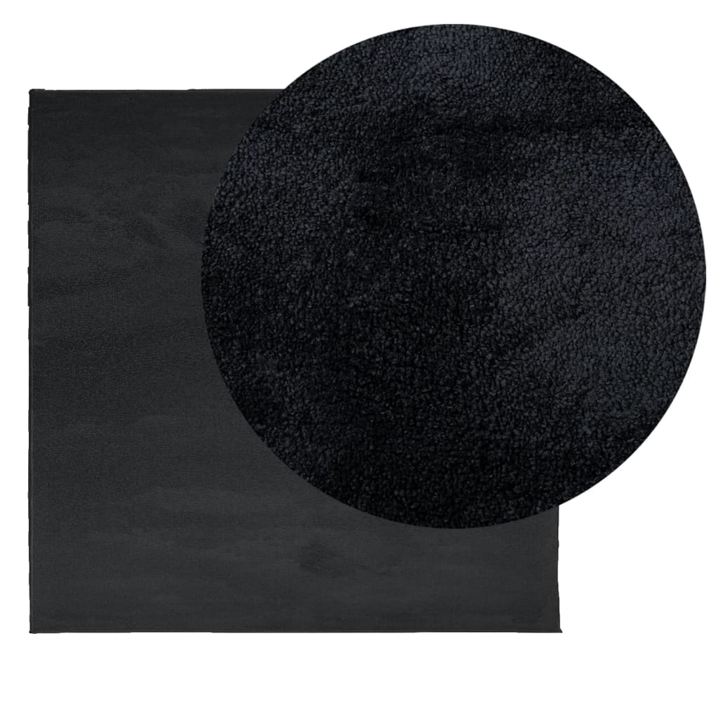 vidaXL Tapis OVIEDO Poil Court Noir 200x200 cm