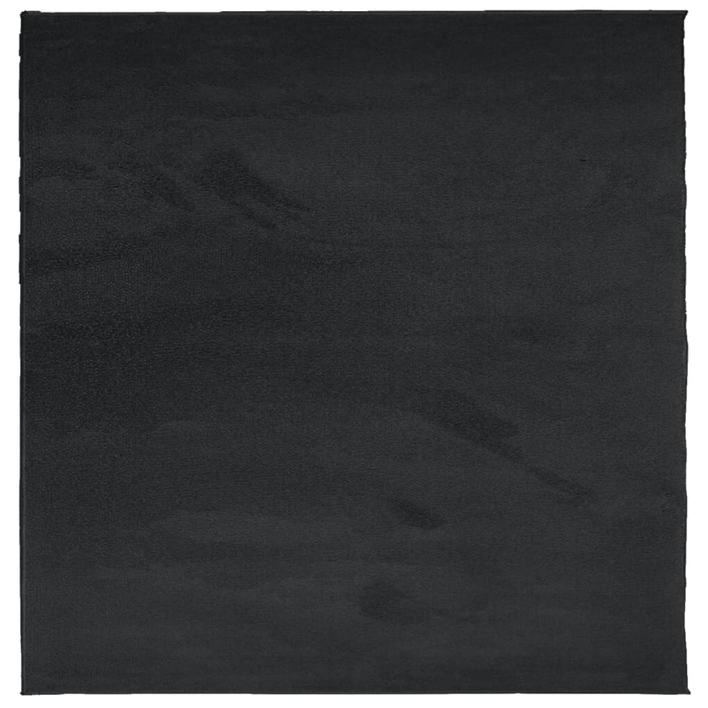 vidaXL Tapis OVIEDO Poil Court Noir 200x200 cm