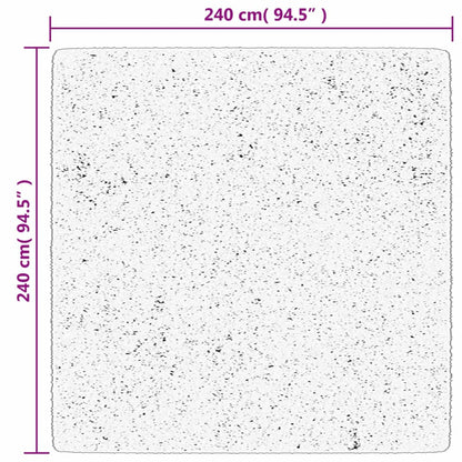vidaXL Teppich OVIEDO Kurzflor Schwarz 240x240 cm