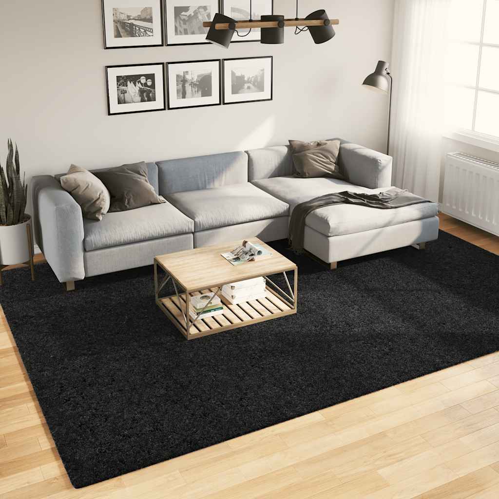 vidaXL Tapis OVIEDO Poils courts Noir 240x340 cm
