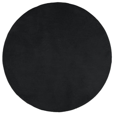 vidaXL Tapis OVIEDO Poils courts Noir Ø 120 cm