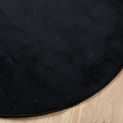 vidaXL Tapis OVIEDO Poils courts Noir Ø 120 cm
