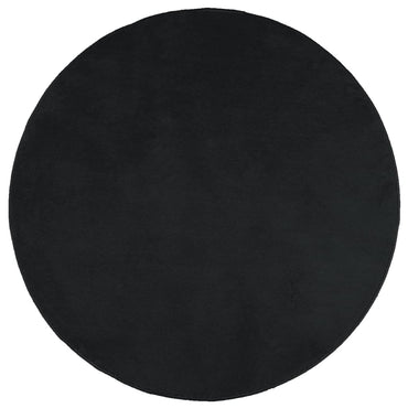vidaXL Tapis OVIEDO Poils courts Noir Ø 160 cm