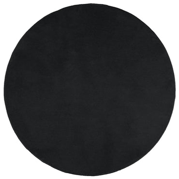 vidaXL Tapis OVIEDO Poil court Noir Ø 200 cm