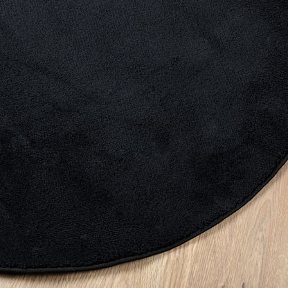 vidaXL Tapis OVIEDO Poil court Noir Ø 200 cm