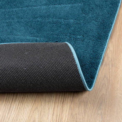 vidaXL Teppich OVIEDO Kurzflor Türkis 120x120 cm