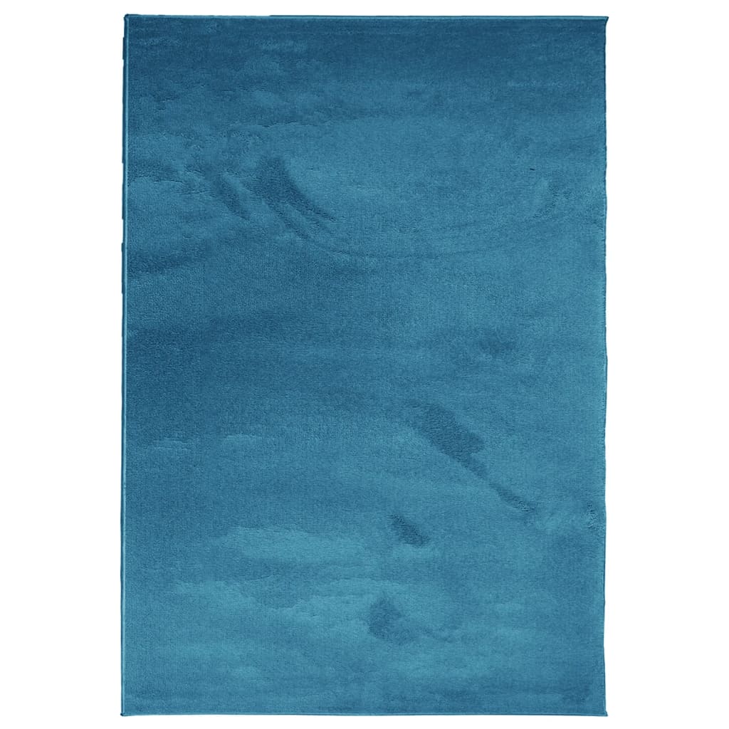 vidaXL Teppich OVIEDO Kurzflor Türkis 140x200 cm