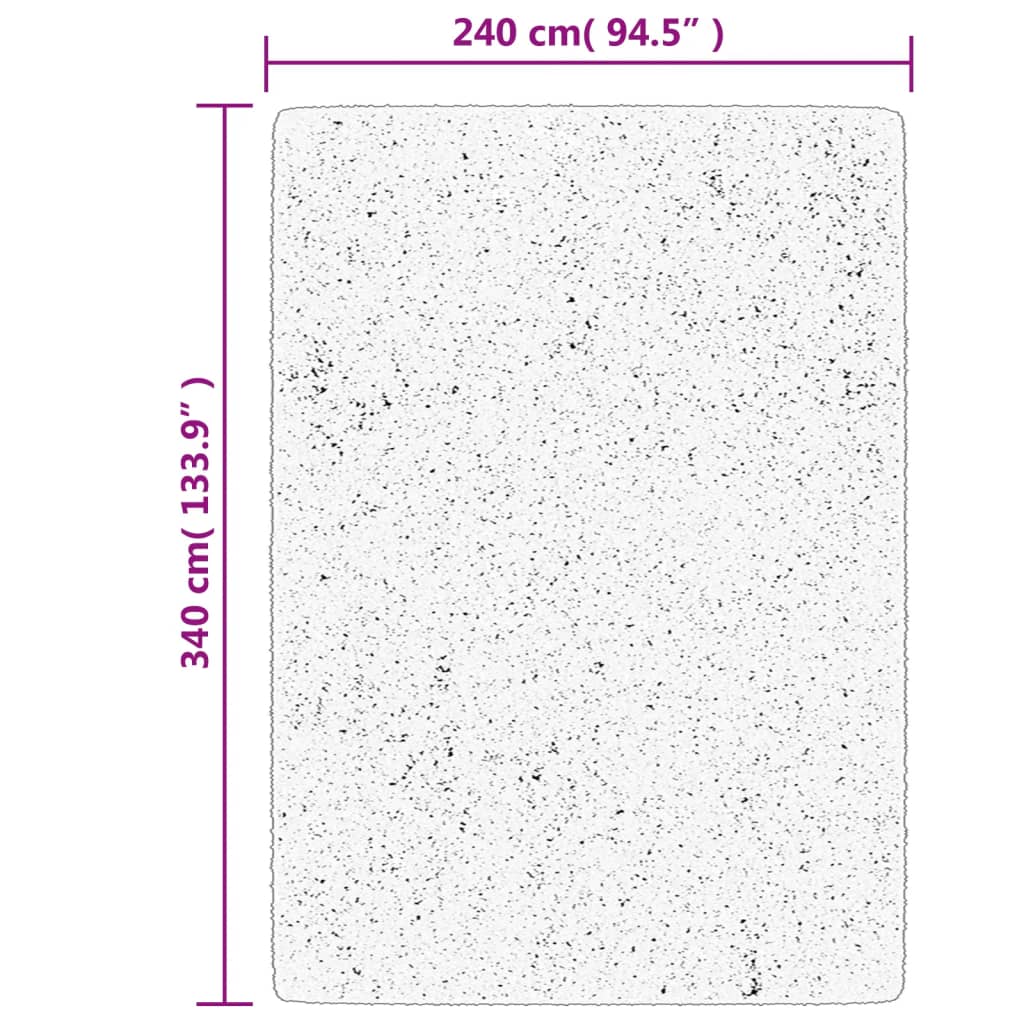 vidaXL Teppich OVIEDO Kurzflor Türkis 240x340 cm