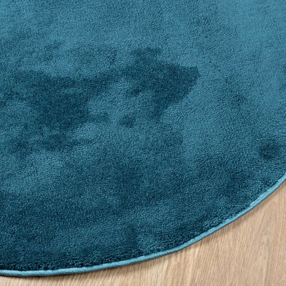 vidaXL Teppich OVIEDO Kurzflor Türkis Ø 80 cm