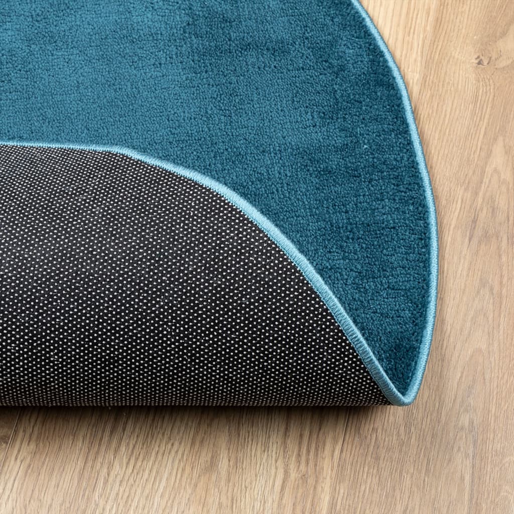 vidaXL Teppich OVIEDO Kurzflor Türkis Ø 80 cm