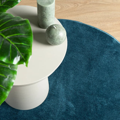vidaXL Teppich OVIEDO Kurzflor Türkis Ø 120 cm