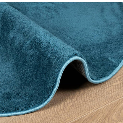 vidaXL Teppich OVIEDO Kurzflor Türkis Ø 160 cm