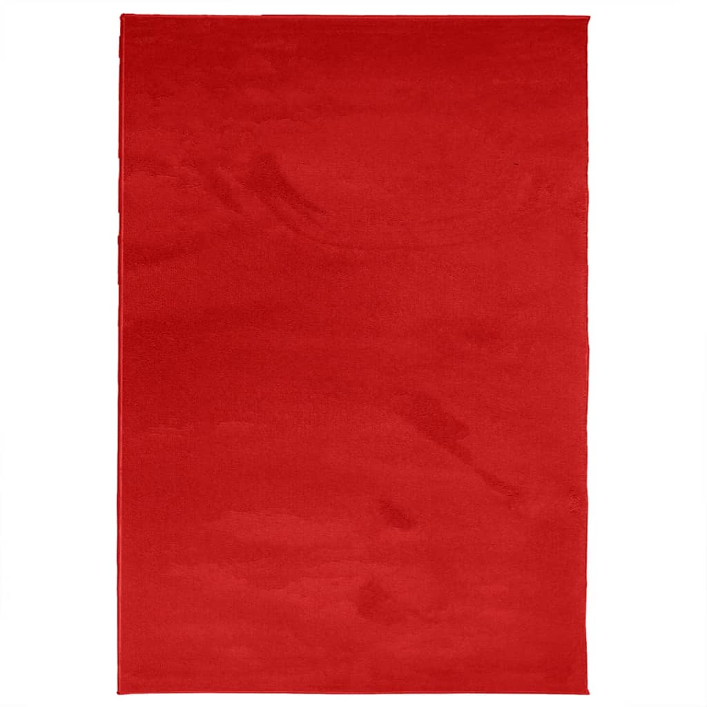 vidaXL Teppich OVIEDO Kurzflor Rot 140x200 cm