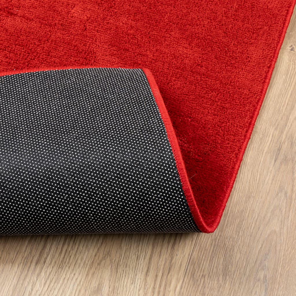 vidaXL Teppich OVIEDO Kurzflor Rot 140x200 cm