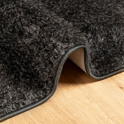 vidaXL Teppich ISTAN Hochflor Glänzend Anthrazit 120x170 cm