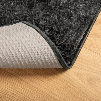 vidaXL Teppich ISTAN Hochflor Glänzend Anthrazit 140x200 cm