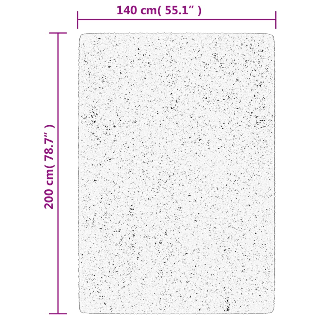 vidaXL Teppich ISTAN Hochflor Glänzend Anthrazit 140x200 cm
