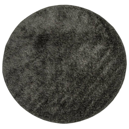 vidaXL Teppich ISTAN Hochflor Glänzend Anthrazit Ø 100 cm