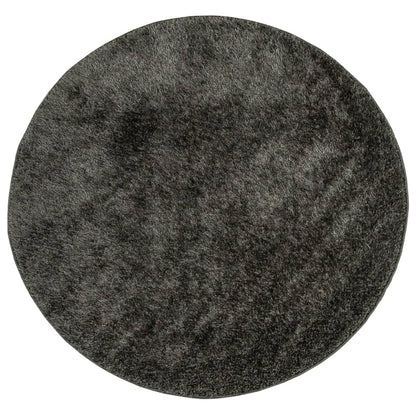 vidaXL Tapis à poils longs ISTAN Brillant Anthracite Ø 120 cm