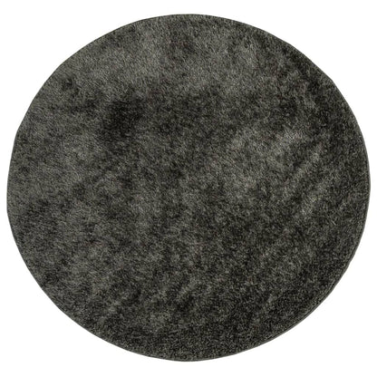 vidaXL Teppich ISTAN Hochflor Glänzend Anthrazit Ø 200 cm