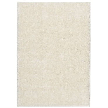 vidaXL Teppich ISTAN Hochflor Glänzend Creme 120x170 cm