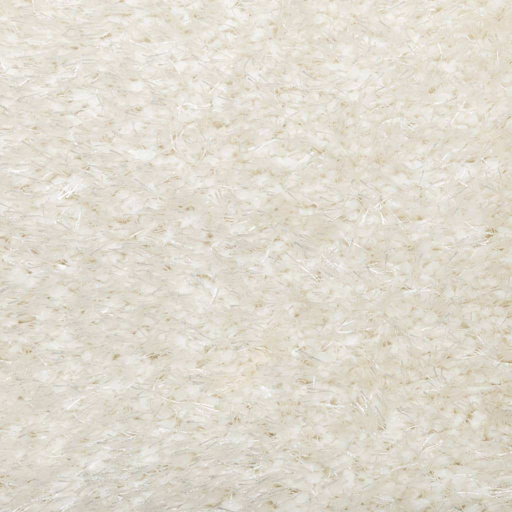 vidaXL Teppich ISTAN Hochflor Glänzend Creme 120x170 cm
