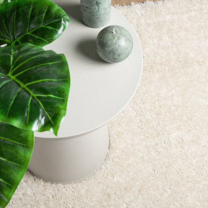 vidaXL Teppich ISTAN Hochflor Glänzend Creme 140x200 cm