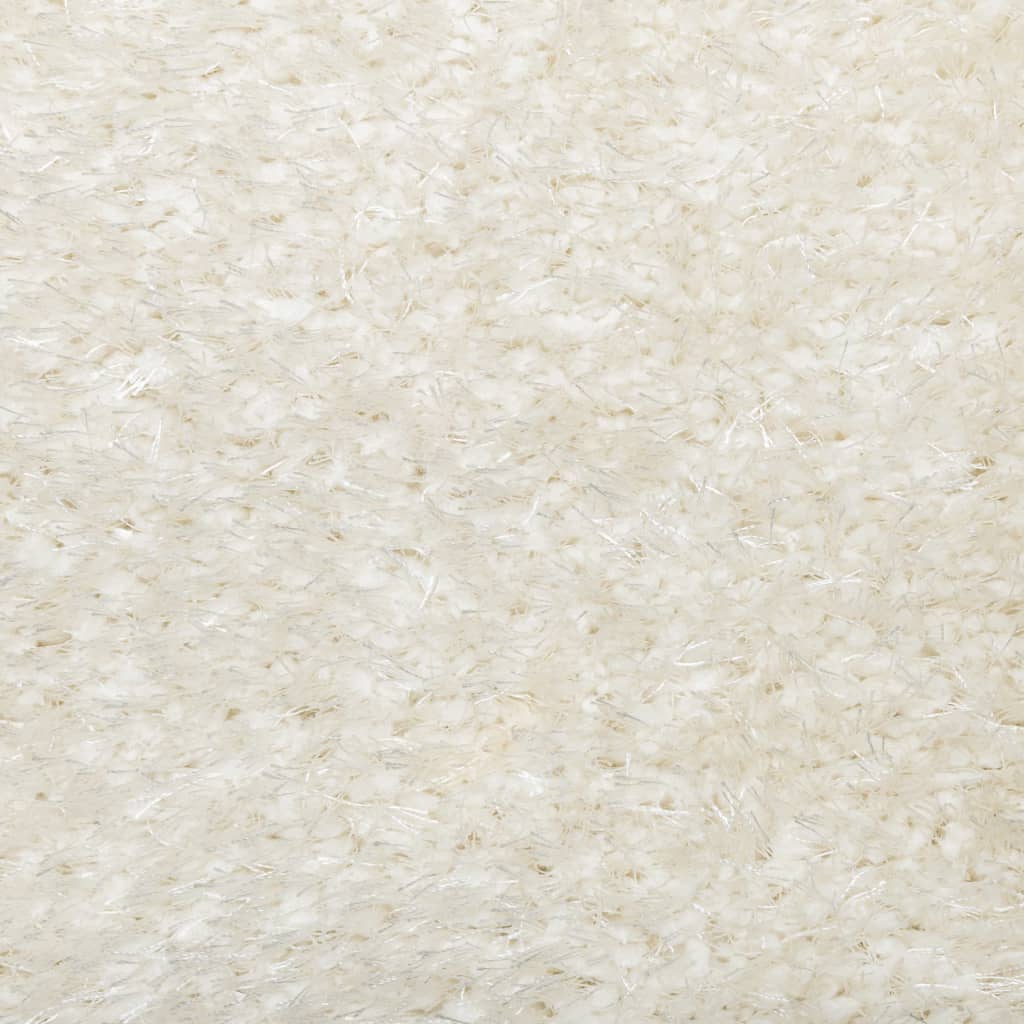 vidaXL Teppich ISTAN Hochflor Glänzend Creme 140x200 cm