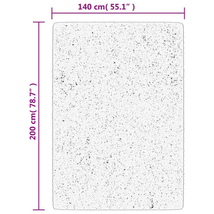 vidaXL Teppich ISTAN Hochflor Glänzend Creme 140x200 cm