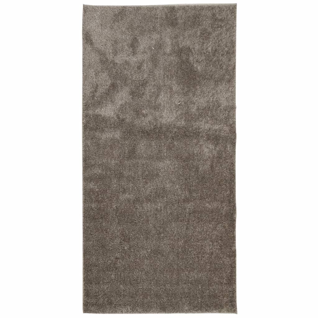 vidaXL Teppich ISTAN Hochflor Glänzend Grau 100x200 cm