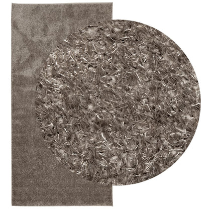 vidaXL Teppich ISTAN Hochflor Glänzend Grau 100x200 cm