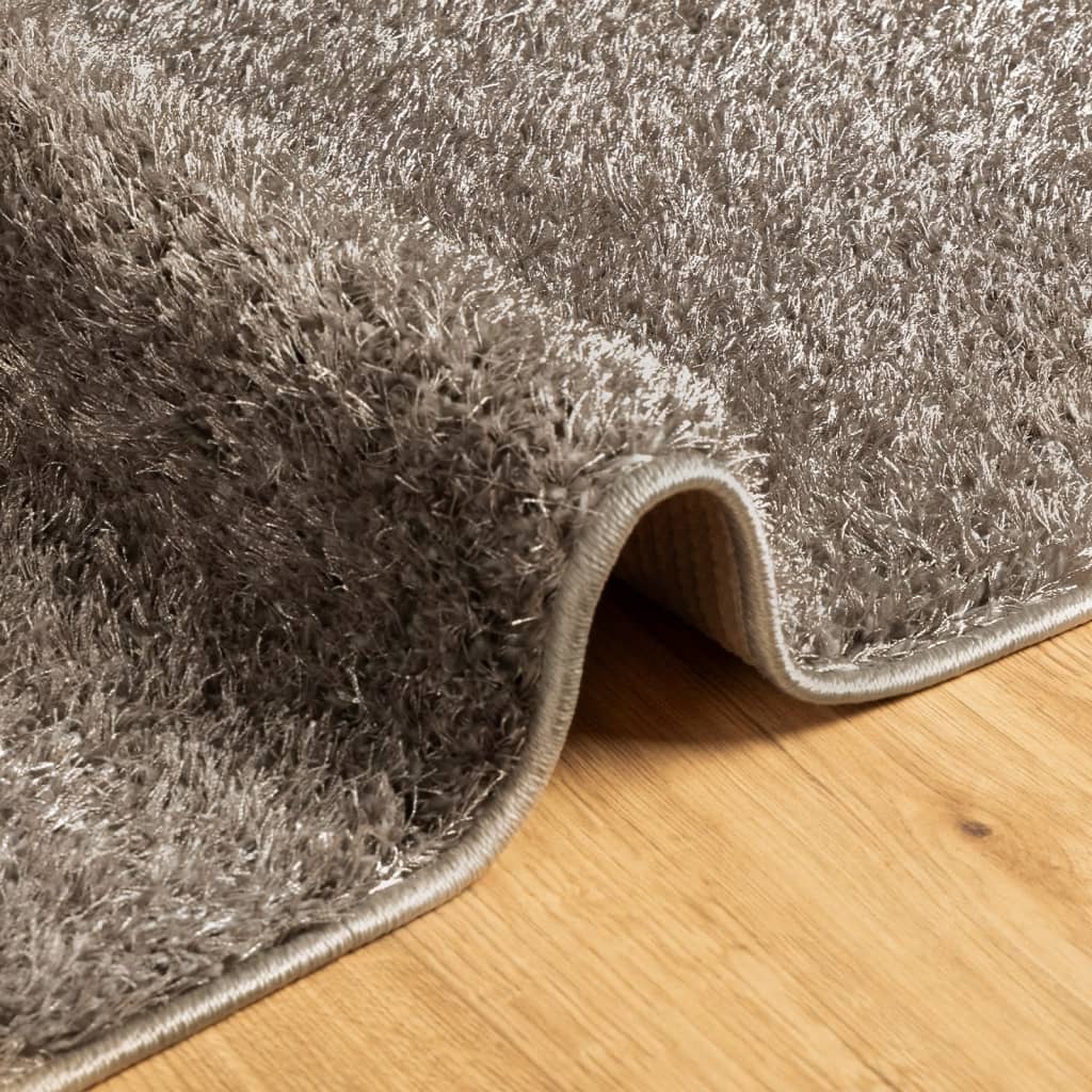 vidaXL Teppich ISTAN Hochflor Glänzend Grau 100x200 cm
