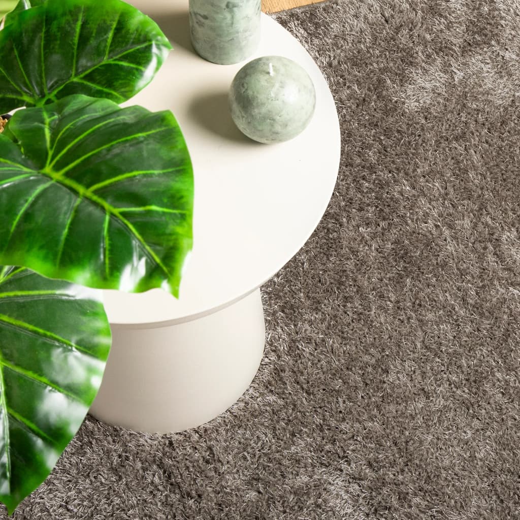 vidaXL Teppich ISTAN Hochflor Glänzend Grau 100x200 cm