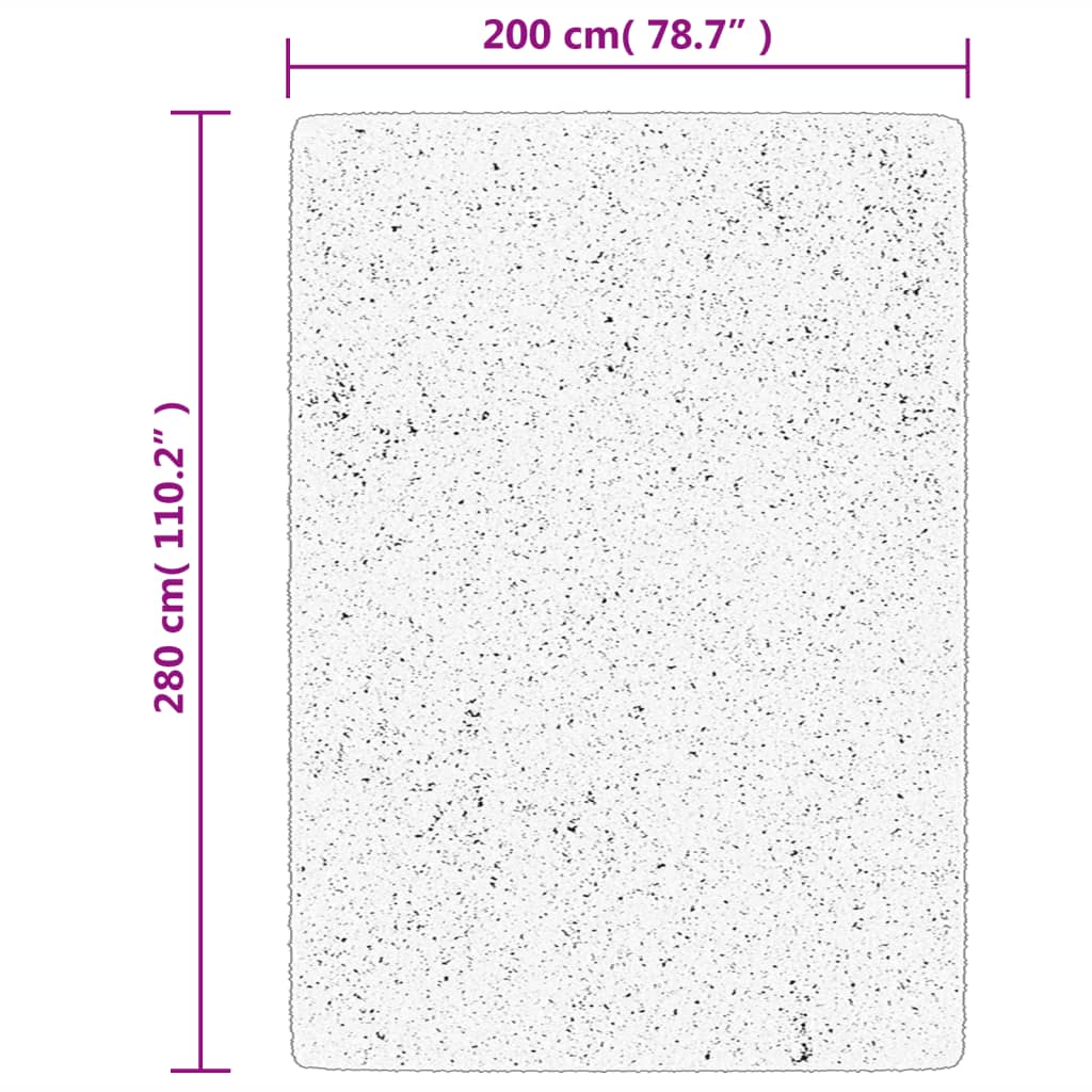 vidaXL Teppich ISTAN Hochflor Glänzend Grau 200x280 cm