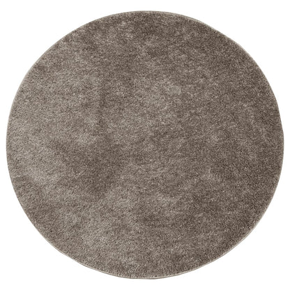 vidaXL Tapis à poils longs ISTAN Brillant Gris Ø 80 cm