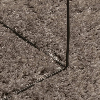 vidaXL Tapis à poils longs ISTAN Brillant Gris Ø 80 cm