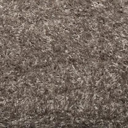 vidaXL Tapis à poils longs ISTAN Brillant Gris Ø 80 cm
