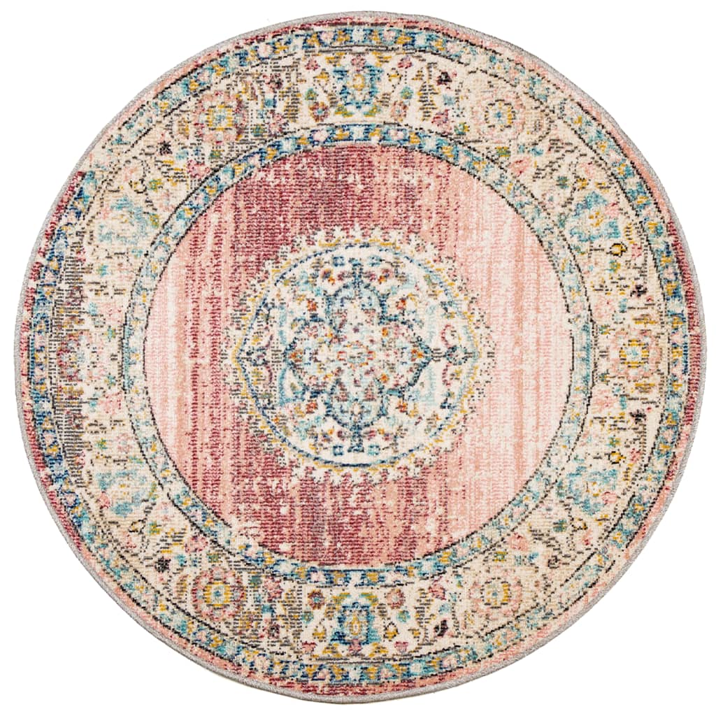 vidaXL Teppich ARBIZU Indoor und Outdoor Vintage-Design Ø 200 cm