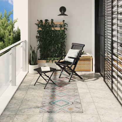 vidaXL Teppich ARBIZU Indoor und Outdoor Vintage-Design 80x250 cm